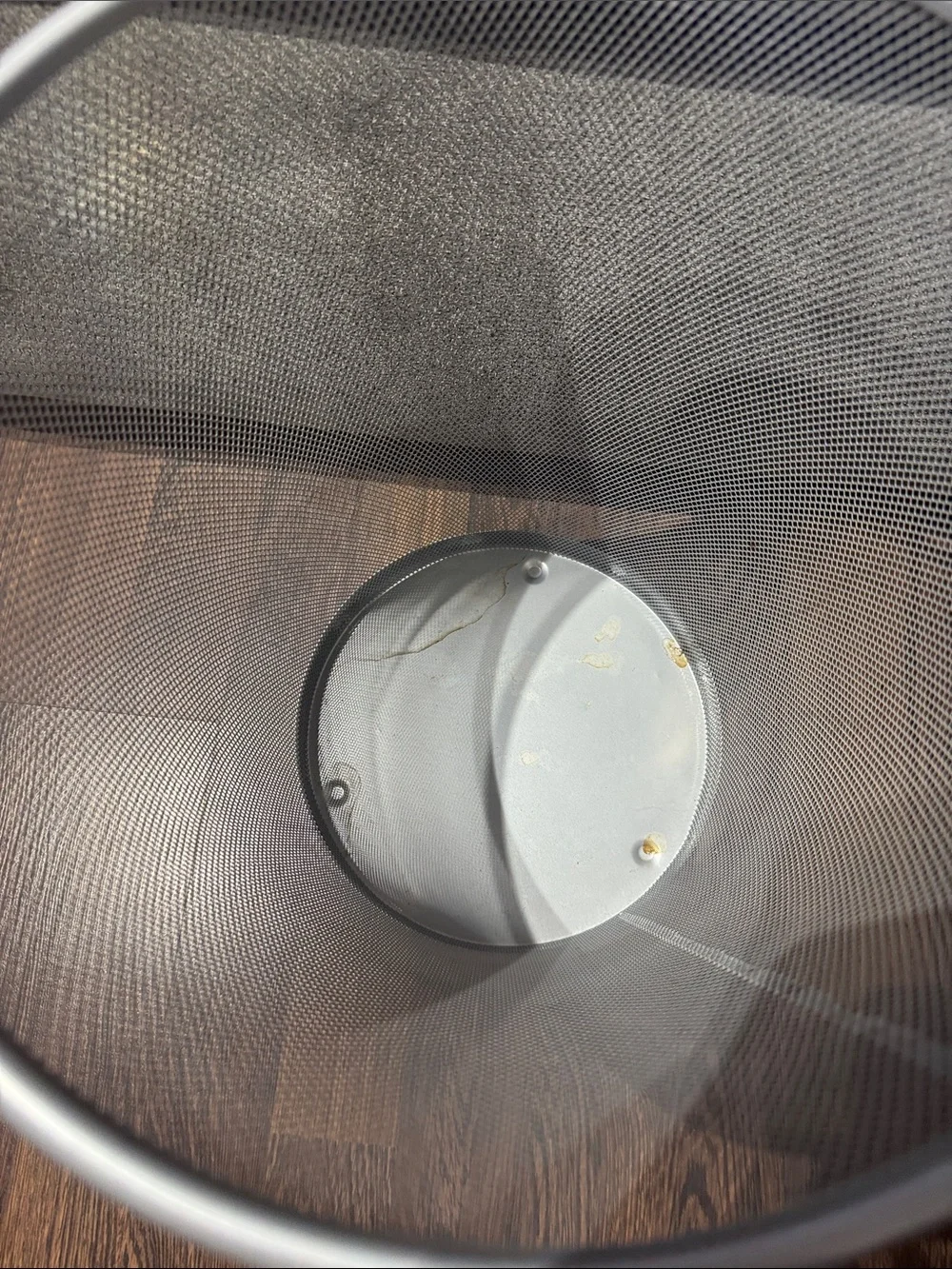 IKEA Silver Mesh Round Wastebasket